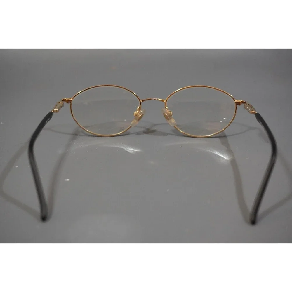 Laura Ashley Georgia SABLE Gold Purple 50-18 135 Vintage Oval Eyeglasses FRAMES